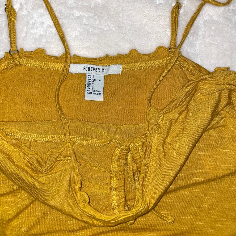Yellow Crop Top - Picture 2 of 3